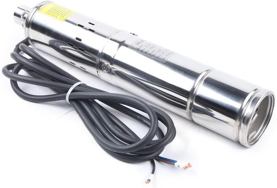 Deep Well Submersible Pump, DC 24V Solar Pump 3" Solar Submersible Pump High Pressure Solar Water Pump MPPT
