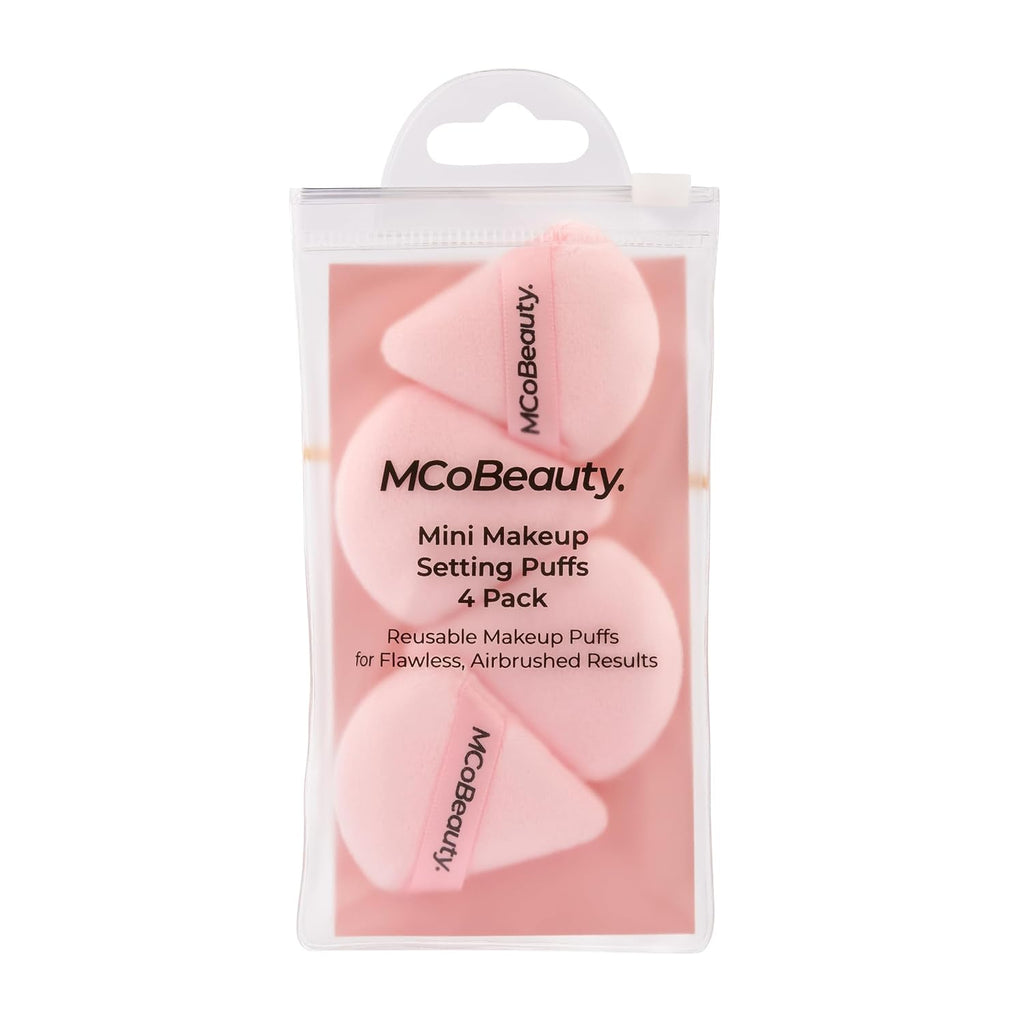 Setting Puffs 4 Pack - Mini Velour Powder Puff Set