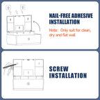 200-Sheet Multifold Paper Towel Dispenser,No-Drill Wall Mount,White