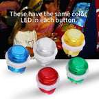5PCS 24mm/0.94in 5V LED Illuminated Push Button with Micro Switches, Suitable for Consoles with Animation and Game Types