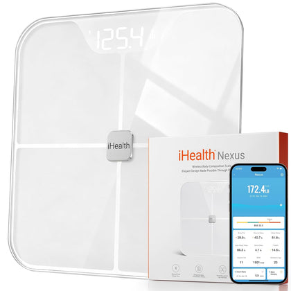 Nexus Smart Scale for Body Weight Bluetooth, Digital Bathroom Scale Body Fat and Muscle, Body Composition Monitor