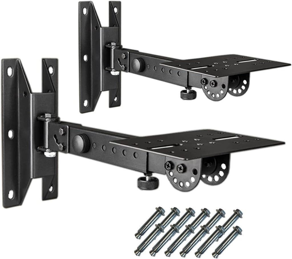 SPS-508 Speaker Wall Mount Stand, Rotatable Angle, Adjustable Swivel Tilt Speaker Mount Bracket, Home Surround Sound