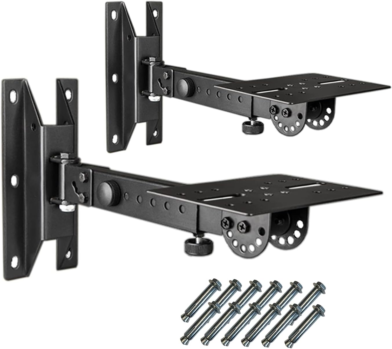 SPS-508 Speaker Wall Mount Stand, Rotatable Angle, Adjustable Swivel Tilt Speaker Mount Bracket, Home Surround Sound