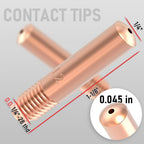 YESWELDER MIG Welding Gun Accessory Kit, 0.045" Tip-Nozzle-Diffuser