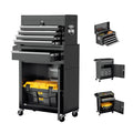 5-Drawer Rolling Tool Chest with Wheels, Black