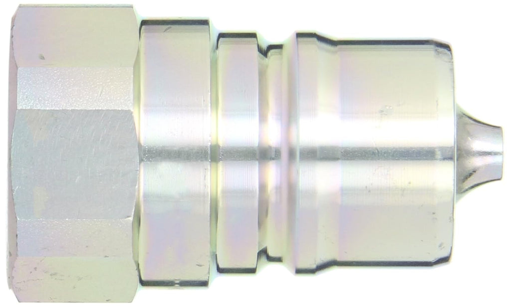 Dixon Valve K8F8 Steel ISO-A Interchange Hydraulic Fitting, Nipple, 1" Coupling x 1" - 11-1/12 NPTF Female Thread, Chrome