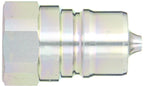 Dixon Valve K8F8 Steel ISO-A Interchange Hydraulic Fitting, Nipple, 1" Coupling x 1" - 11-1/12 NPTF Female Thread, Chrome