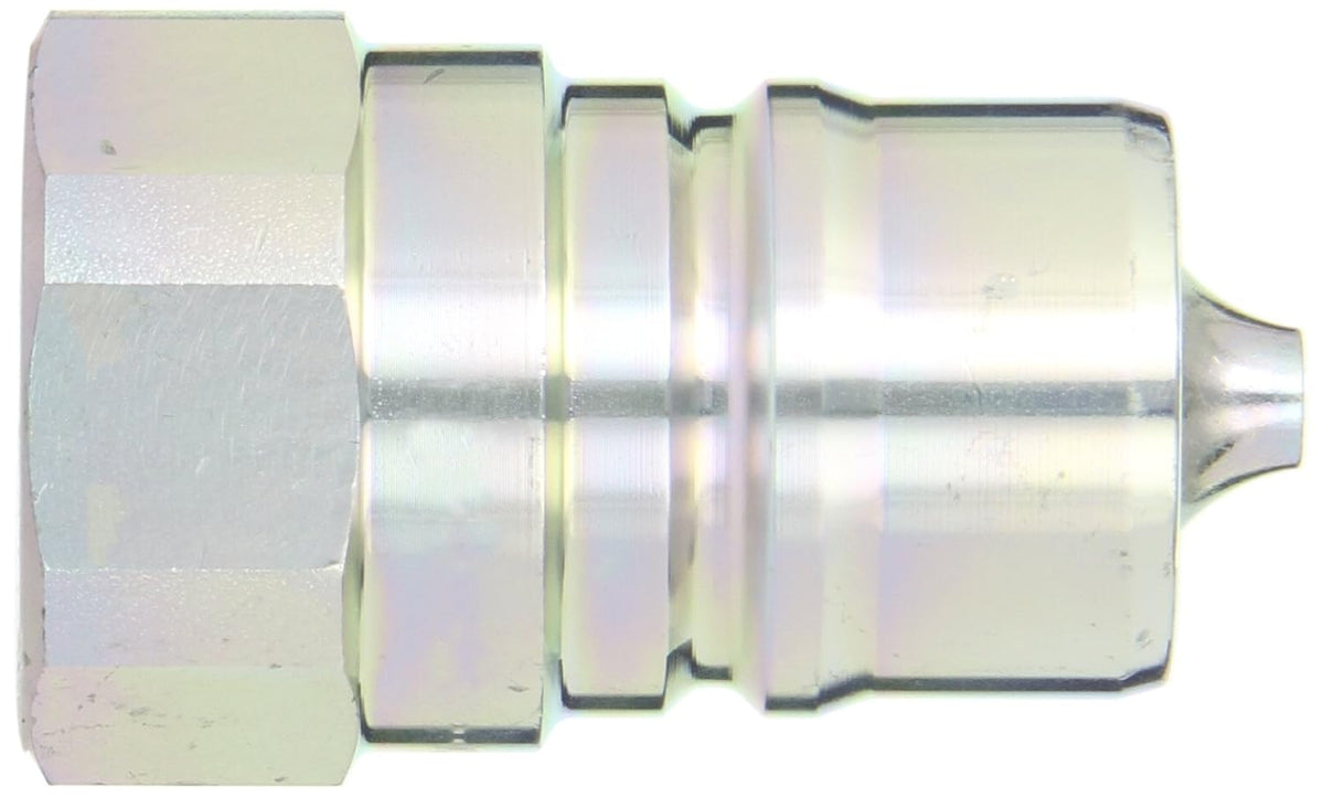 Dixon Valve K8F8 Steel ISO-A Interchange Hydraulic Fitting, Nipple, 1" Coupling x 1" - 11-1/12 NPTF Female Thread, Chrome