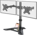Dual Monitor Stand, Free-Standing Full Motion Monitor Desk Mount Fits 2 Screens up to 27 inches,17.6lbs with Height