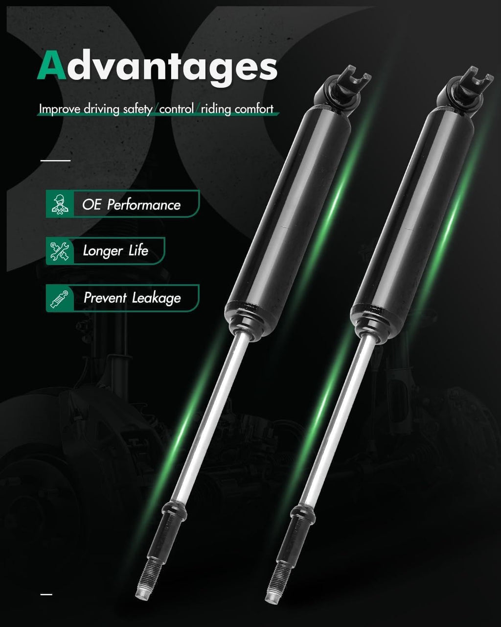 SCITOO Front Shocks Pair for Ram 2500 2WD shock absorbers