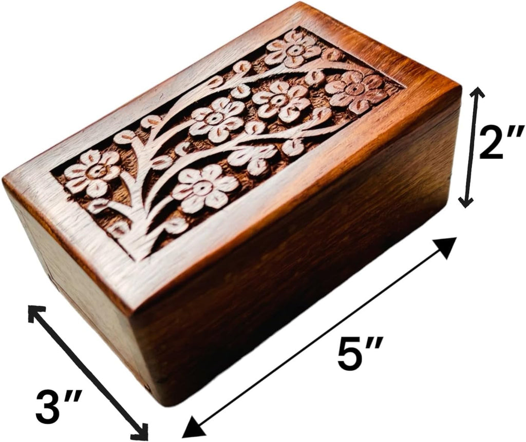 Handmade Wooden Cremation Urns for Human Ashes - Adult Male, Female, and Beloved Pets - Small wooden box with 20
