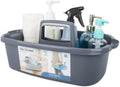 Large Cleaning Supplies Caddy Portable Shower Basket Supply Organizer with Handle Plastic Bucket Tool Storage for