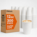 Paper Cups 12 oz 300 Pack Leak-Proof Disposable Coffee Cups
