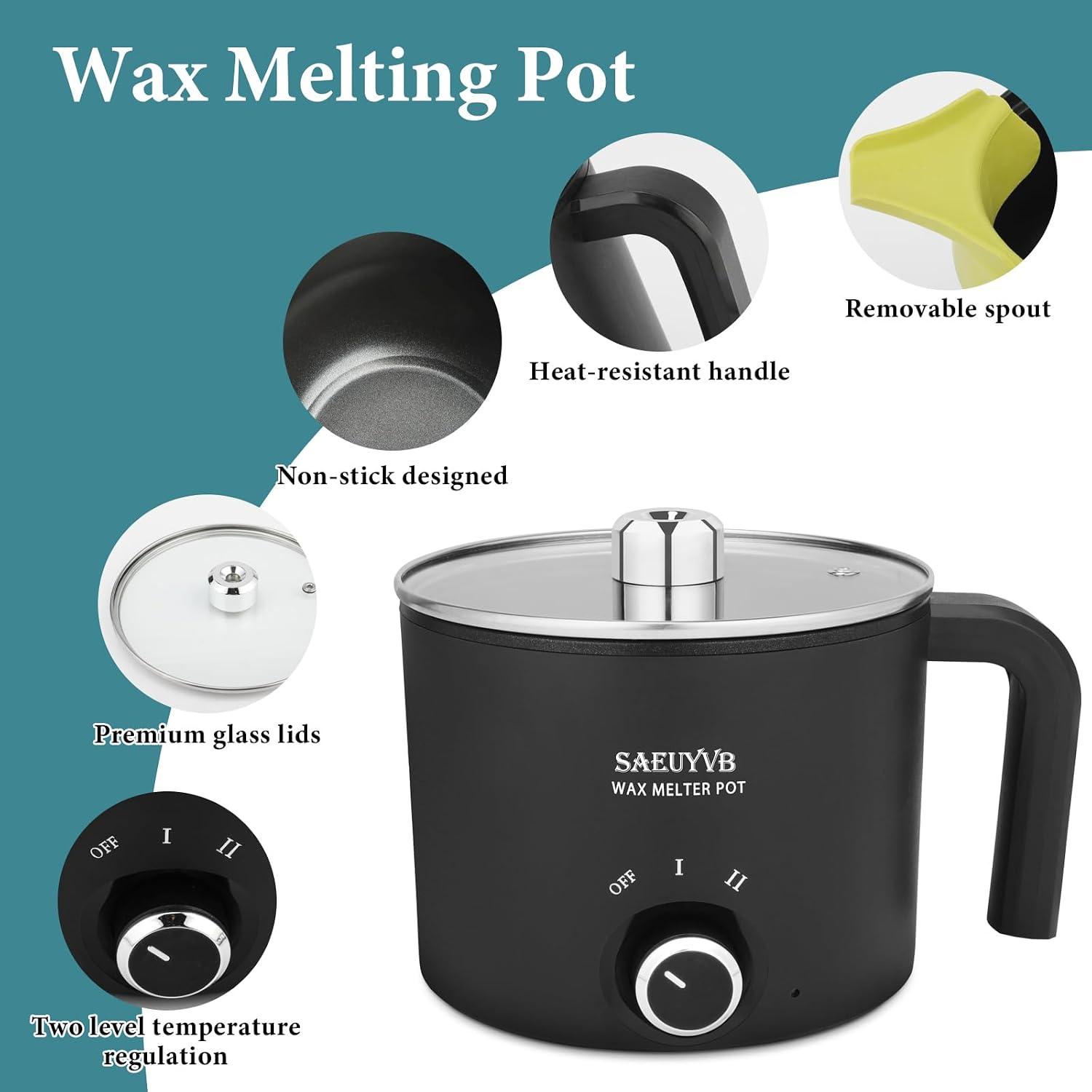 Candle Making Kit with 1.8L Wax Melter Pot | Wax Melter for Candle Making with Thermometer,Spoon,Complete Candle