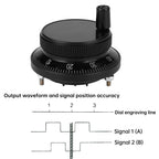 CNC Pulse Encoder Hand Wheel 60MM 6 Terminal Manual Pulse Generator for Milling Machine and CNC Router Control System(black)