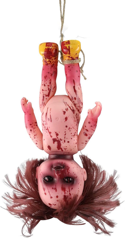 Halloween Creepy Doll Scary Zombie Haunted Doll Decoration PVC Ghost Statue Props for Indoor Outdoor Haunted House