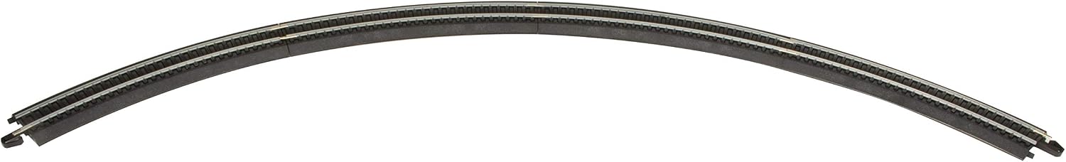 Trains - Snap-Fit E-Z Track 18” Radius Curved Track (4/card) - Steel Alloy Rail With Black Roadbed - HO Scale |