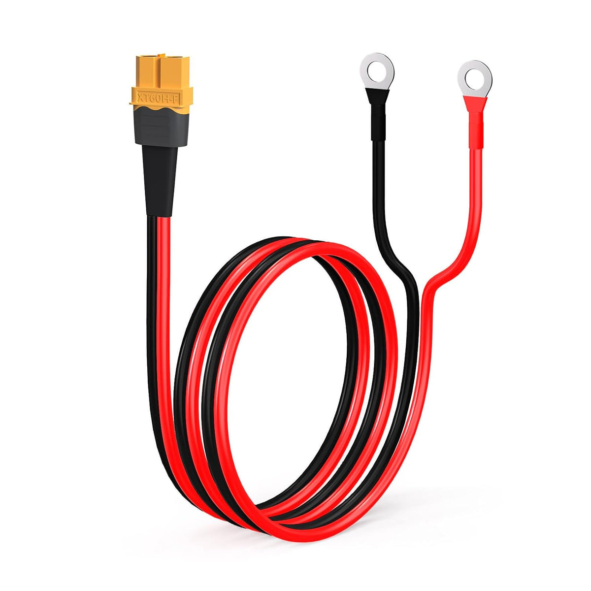 ELFCULB XT60 to O Ring Terminal Cable 10AWG 2FT for Portable Power Stations