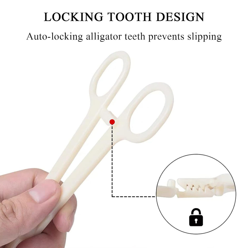 Piercing Clamps - Autdor 10Pcs Piercing Forceps Rounded Slotted Disposable Piercing Clamps Septum Forceps for Lip
