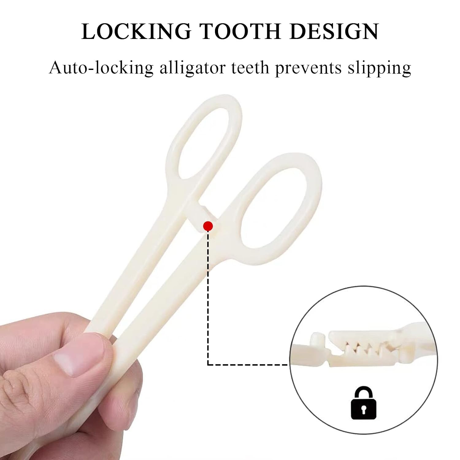 Piercing Clamps - Autdor 10Pcs Piercing Forceps Rounded Slotted Disposable Piercing Clamps Septum Forceps for Lip