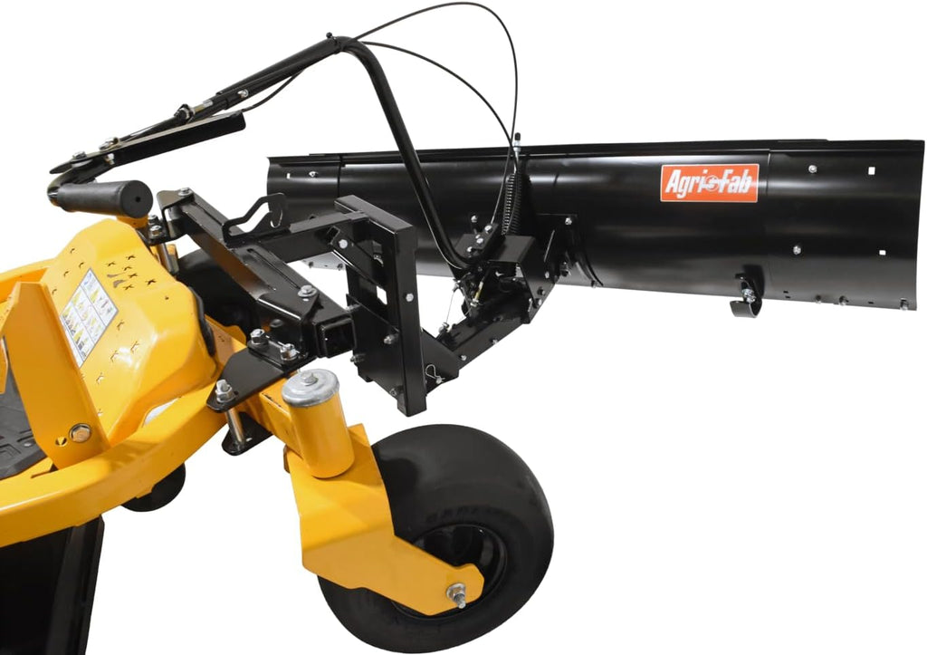 60 in Snow Blade for Zero Turn Lawn Mowers, Adjustable Left Center Right Angling, Heavy-Duty 14 Gauge Steel Construction
