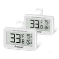 2 Pack Refrigerator Thermometer Digital Fridge Thermometer IP65 Waterproof with Large LCD Display,Max/Min Record