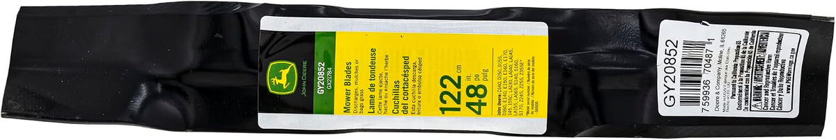 John Deere OEM High Lift Mower Blade Kit GY20852 for 145 D140