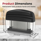 Professional Spring-Loaded Meat Tenderizer, 2026 Upgrade Meat Tenderizer Tool with 48 Stainless Steel Sharp Needle