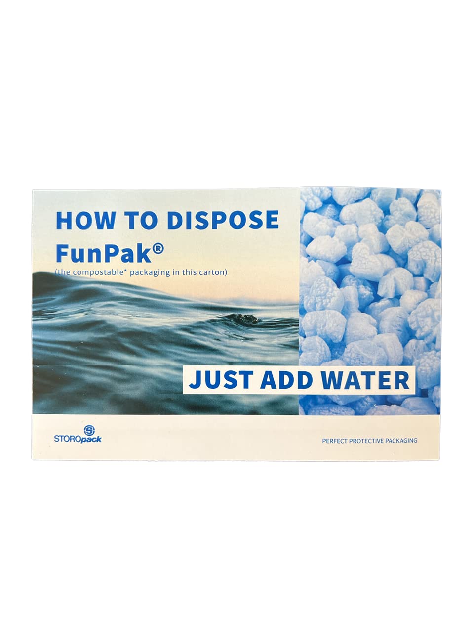 ! Brand FunPak MiniPack Plant Based Biodegradable Packing Peanuts, 0.60 cu ft Bag, Compostable (Puffy Clouds)