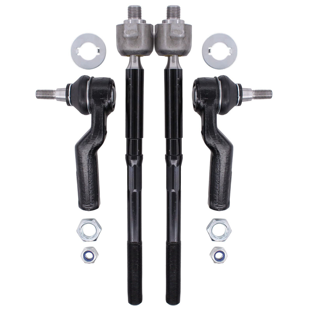NewYall Inner and Outer Front Left Right Steering Tie Rod End Set
