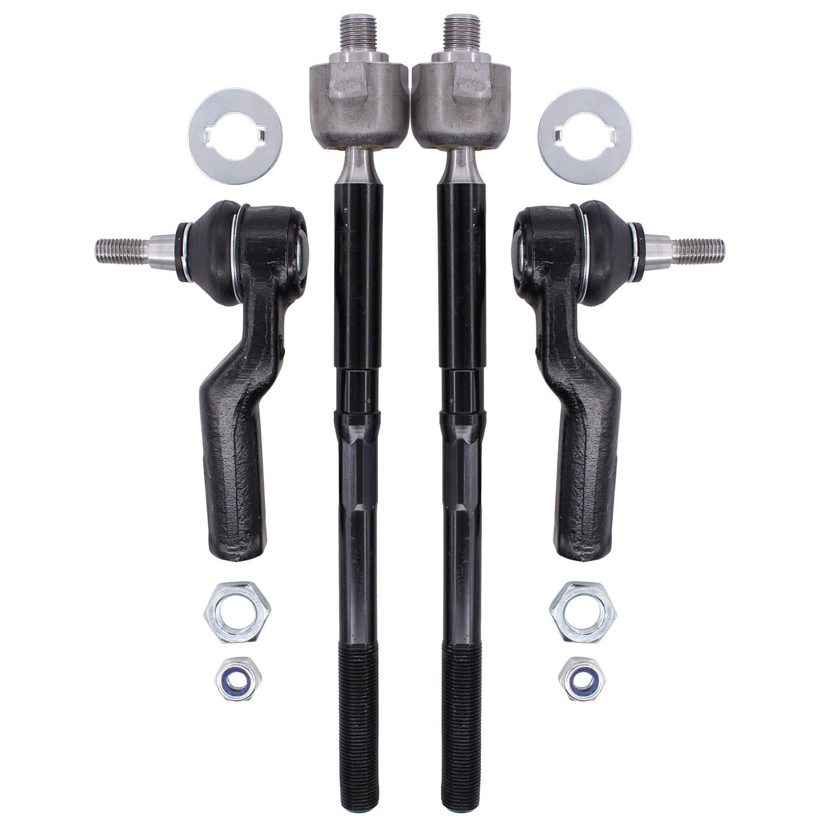 NewYall Inner and Outer Front Left Right Steering Tie Rod End Set