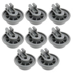 ECSiNG 8pcs Dishwasher Lower Rack Rollers with Axles Replacement Part 10004364 4580120 AP6262276 PS12367111 Compatible with Bosch
