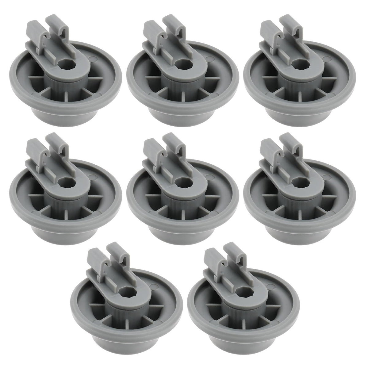 ECSiNG 8pcs Dishwasher Lower Rack Rollers with Axles Replacement Part 10004364 4580120 AP6262276 PS12367111 Compatible with Bosch