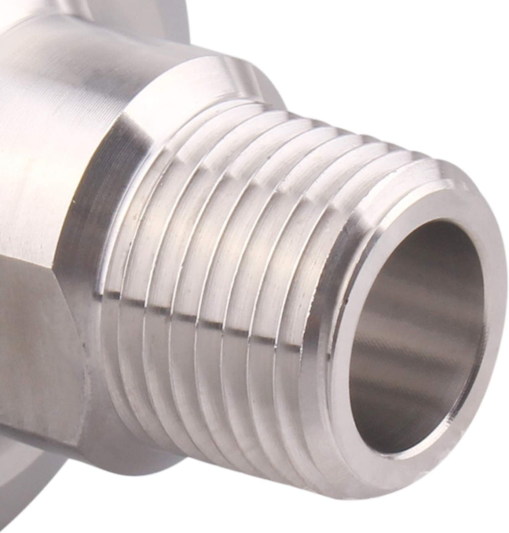 DERNORD 1.5 Inch Sanitary Tri Clamp to 1/2" Male Tri Clover