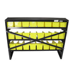 3-Tier 24 Bin Benchtop Steel Parts Storage Rack Single Sided