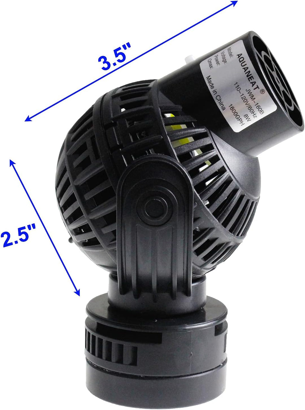 Aquarium Wavemaker Circulation Pump, 1600GPH Fish Tank Powerhead, Submersible Water Pump, Magnetic Base