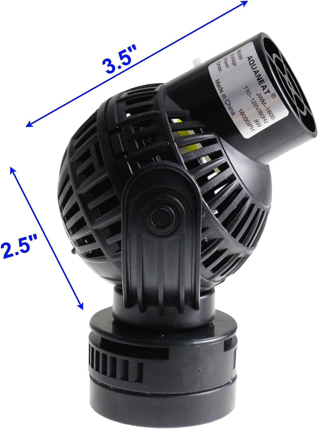 Aquarium Wavemaker Circulation Pump, 1600GPH Fish Tank Powerhead, Submersible Water Pump, Magnetic Base