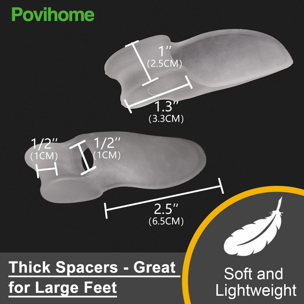 8 Pack Bunion Cushion and Protector(1/2'' Thick), Bunion Pads, Bunion Corrector and Bunion Relief with Gel Shield