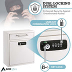 Ultimate Drop Box Wall-Mounted Mailbox - Hanging Secured Postbox - Durable Spacious Key or Combination Lock Box