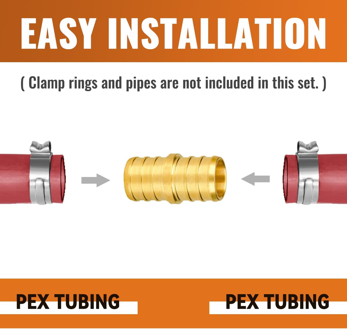 SUNGATOR 25-Pack 3/4 Inch PEX Coupling