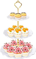 3 Tier Cupcake Stand Holder, Plastic Cup Cake Tower Stand, White