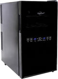 18 Bottle Dual Zone Thermoelectric Wine Cooler, Black