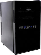 18 Bottle Dual Zone Thermoelectric Wine Cooler, Black