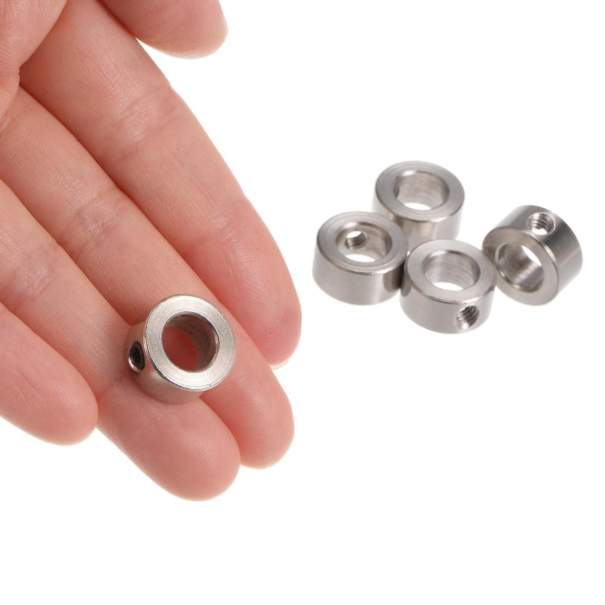 uxcell 10pcs Set Screw Shaft Collars 8mm Bore 14mm OD