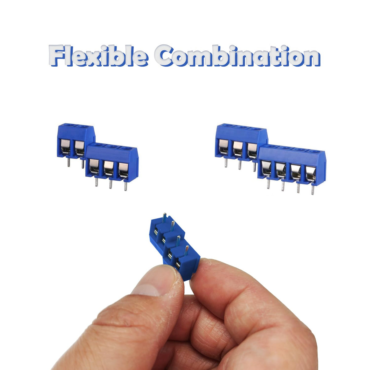 Tugermoola 72PCS 5mm/0.2inch 2Pin 3Pin 4Pin Pitch PCB Mount Screw Terminal Block Connector Assortment Kit PCB Board Wire Connectors Green