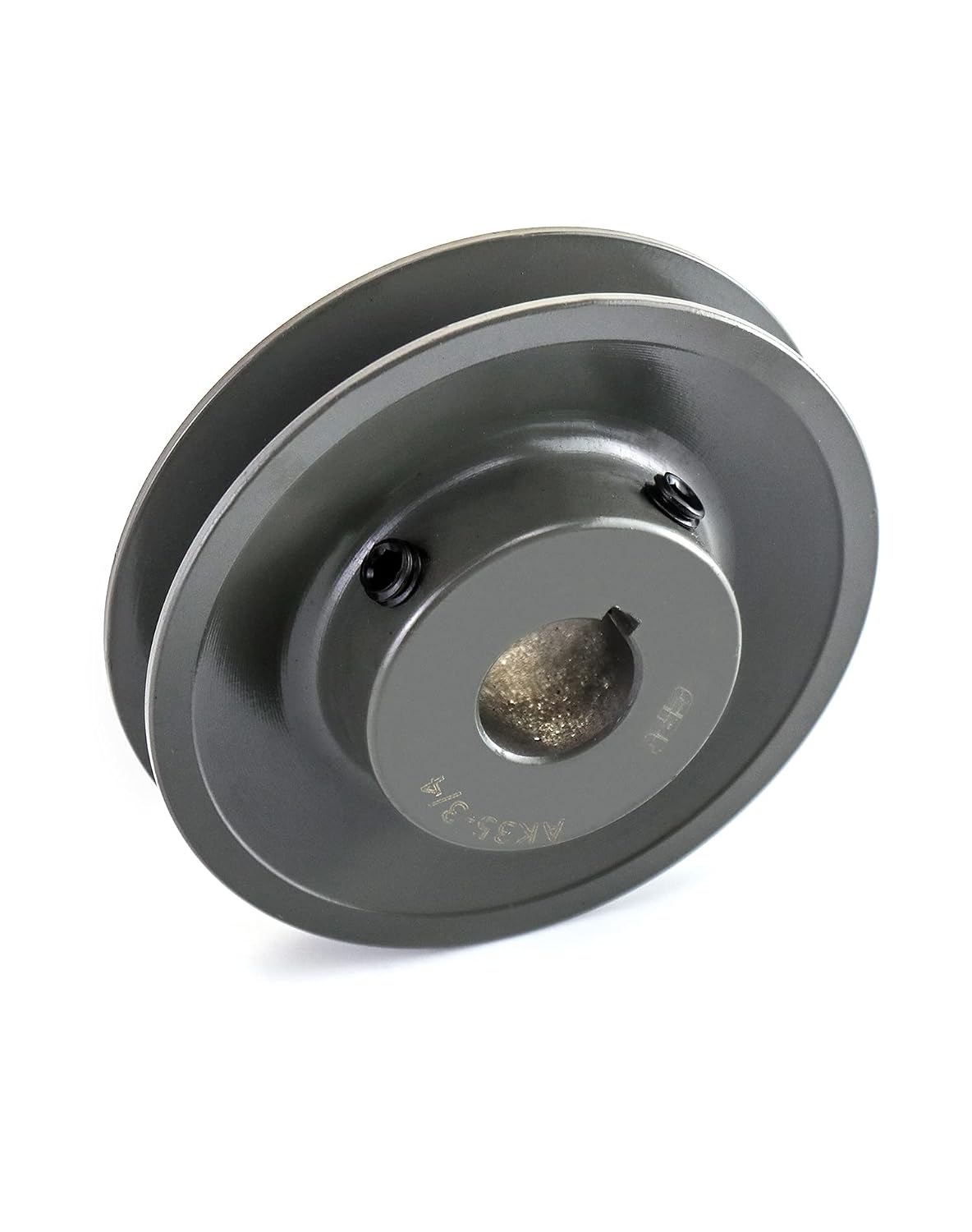 QWORK AK3534 Single Groove Web Sheaves, 3.55" OD 3/4" Bore V-Belt Sheave, A Belt Section, Cast Iron,for V-Belt