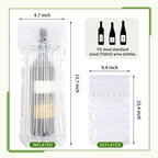 Wine Bottle Protector Travel Bags, 36 Pack Inflatable Air Column Packaging Bubble Cushion Wrap for Suitcase Luggage