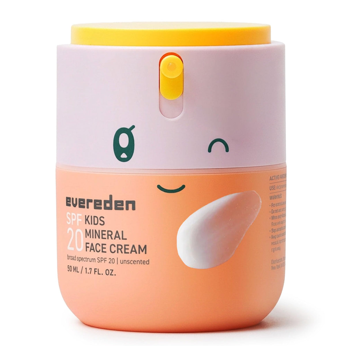 Kids Mineral Face Cream SPF 20, Dermatologist-Tested, Zinc Oxide