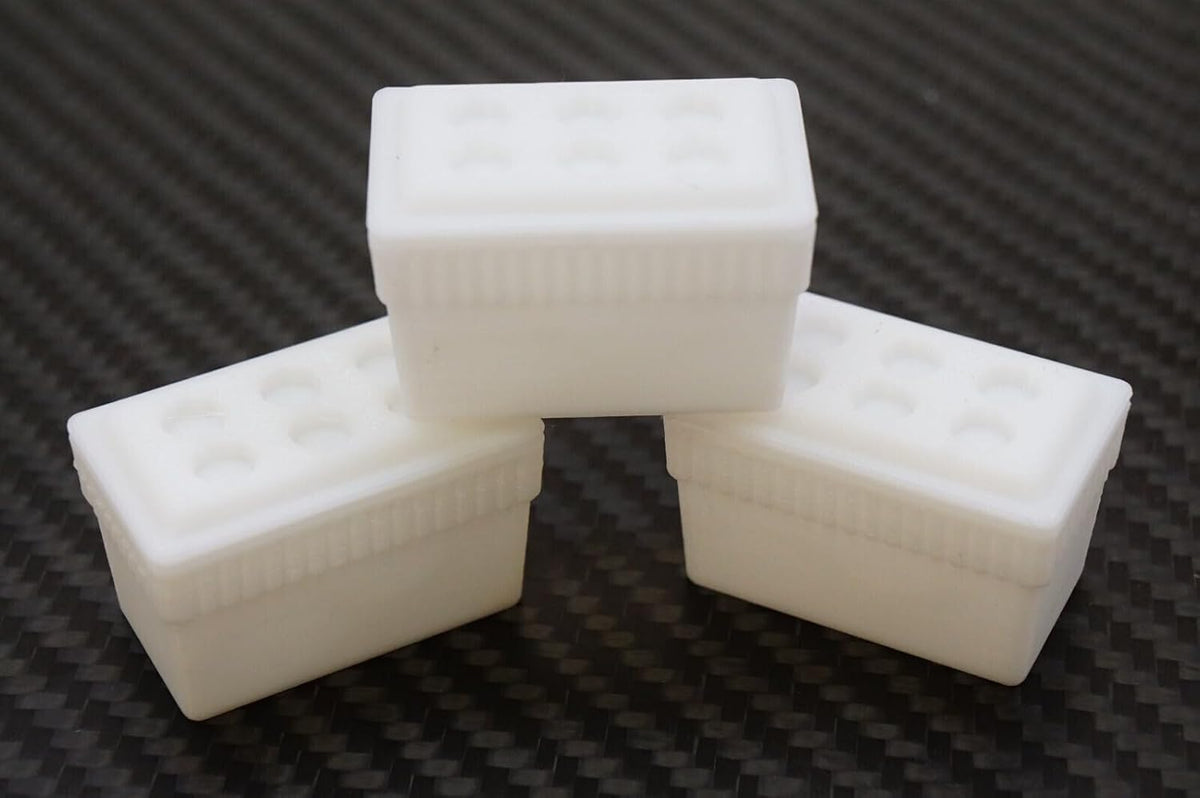 1/10 Scale RC Crawler Accessory - White Foam Styrofoam Cooler for Drinks 3-Pack