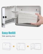 200 Sheets Wall Mount Paper Towel Dispenser,Fit Multifold Paper,Silver